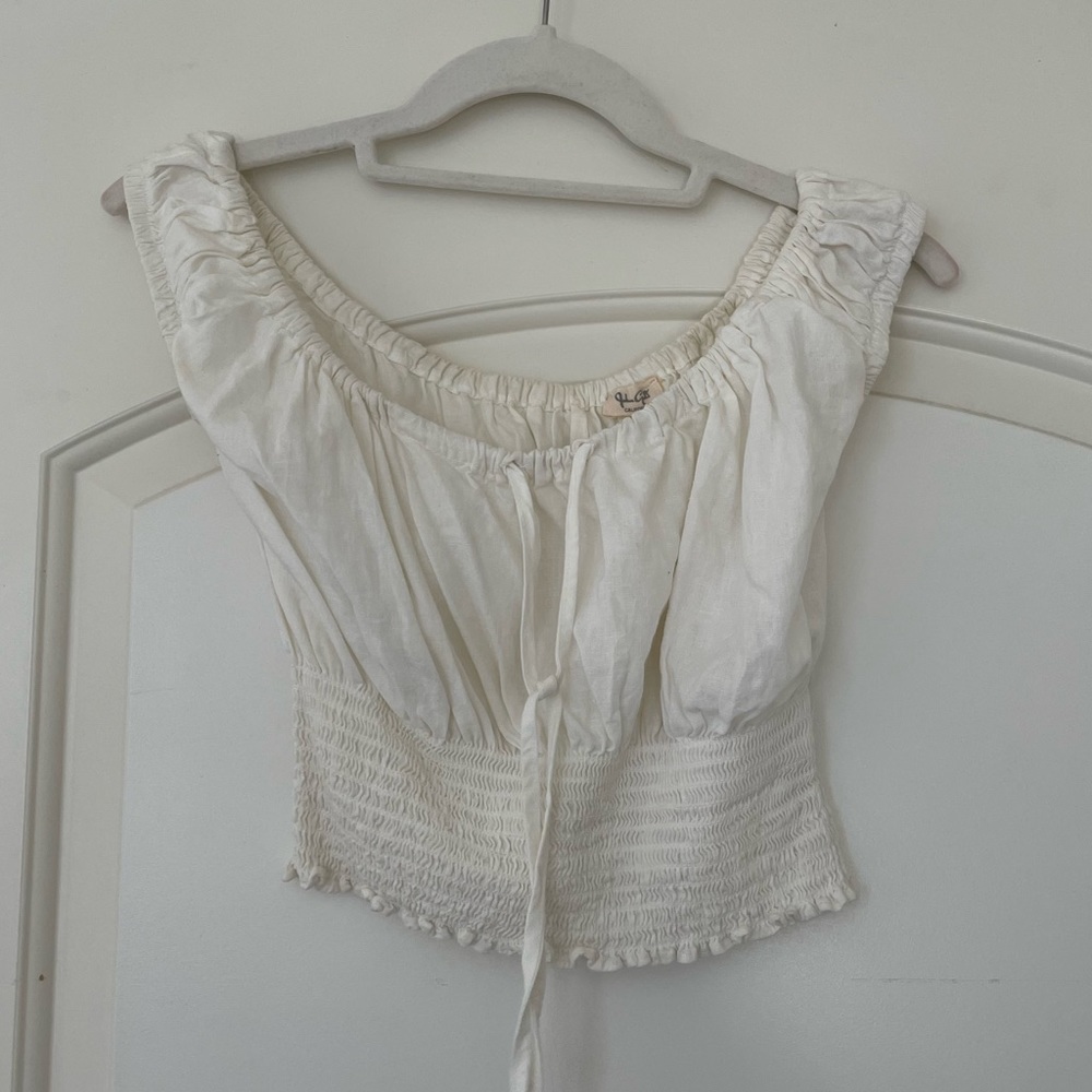 White off the shoulder top